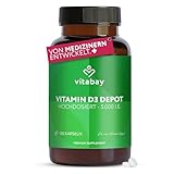 Vitabay Vitamin D3 Depot Hochdosiert 5000 IE - 120 Vegane & Laborgeprüfte...