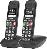 Gigaset E290 Duo - 2 Schnurlose Senioren-Telefone ohne Anrufbeantworter,...