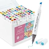 Ohuhu Alkohol Marker, 80 Farben Double Tipped Marke Stifte + 1 Blender,...