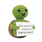 Kabwea Positives Häkel-Schildkröten-Geschenk, Glücksbringer,...