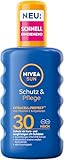 NIVEA SUN Schutz & Pflege Sonnenspray LSF 30, wasserfestes Sonnencreme...