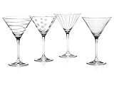 Mikasa Cheers Martini-Gläser, 4er-Set, 290 ml, Silber