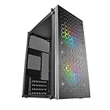 MARS GAMING MC-CORE, Ultrakompaktes MicroATX Gaming-Gehäuse, Frontdesign...