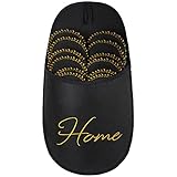 ONVAYA® ABS Gästepantoffel | Home schwarz-gold | 6er Set | Antirutsch...