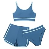 Mädchen Bikini Sets Sportliche Badeanzug Verstellbare Bikini Tank Oberteil...