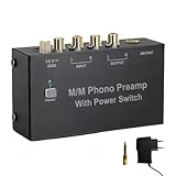 Magicbox Phono Vorverstärker Plattenspieler, Plattenspieler Schwarz...