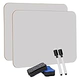 Hisredsun 2 Stück whiteboard klein, Mini Whiteboard a4, abwischbare tafel...
