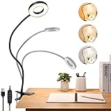 Sunnest LED Leselampe Augenpflege Leseleuchte，48 Leds Klemmlicht 360°...