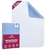 Pataya Inkontinenzunterlage waschbar - 2er -75x90 - wasserdichte...