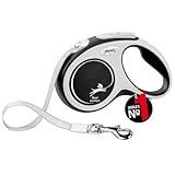 flexi® Comfort S Gurt 5 m schwarz, Roll-Leine für Hunde bis 15 kg