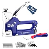 WORKPRO 3-in-1 Handtacker für Holz - Holztacker mit einstellbarer...