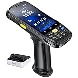 Tera Android 10 Barcode Scanner PDA mit Ladestation Pistole Griff Tastatur...