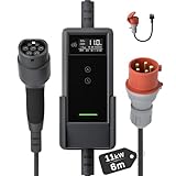 dé Mobile Wallbox/Ladestation 11kW [6m|3-phasig|6-16A] mit Einstellbarer...