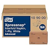 Tork Xpressnap® weiße Spenderserviette N4, Einzeldosierung, 1-lagig,...