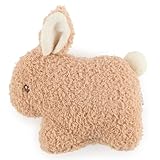 Bieco Kuscheltier Hase Fine mit Rassel aus Bouclé | Hase Kuscheltier klein...