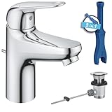 GROHE Swift, Waschtischarmatur, wassersparend (Wasserhahn für das Bad,...