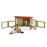 SCHLEICH 42420 Kaninchenstall, Für Kinder Ab 3+ Jahren, Farm World -...
