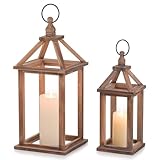 Laterne Holz Groß Landhausstil Deko - Romadedi 30/40cm Rustikale Landhaus...