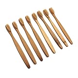8 Stück Bamboo Zahnbürsten Umweltfreundliche Holz Zahnbürsten mit...