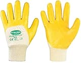 144 Paar Stronghand Nitrilhandschuhe Arbeitshandschuhe Gelb 0550 Yellowstar...