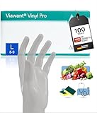 Viawant® Vinyl Pro Einweghandschuhe Vinyl Handschuhe L [100 Stück] Sehr...