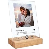 GRAVURZEILE Song Cover Glas Foto aus Acrylglas - Personalisiertes Geschenk...