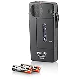 Philips LFH0388/00B Analoges Mini-Kassetten Diktiergerät 30 Mini-Kassette,...
