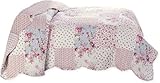 Delindo Lifestyle Tagesdecke Patchworkdecke Rosen im Landhausstil,...