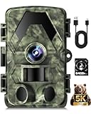 Wildkamera, 5K 60MP Wildtierkamera, 98FT 130 Weitwinkel Jagdkamera, 0,05s...