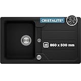 SCHOCK Küchenspüle Formhaus D-100 Onyx 86x50 cm - CRISTALITE® Schwarz...