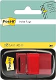 Post-it Index Haftstreifen, 50 Haftstreifen (Rot) 25.4 mm x 43.2 mm -...