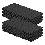WOLTU WPC Terrassenfliesen Terrassendielen Holz-Optik 30x60cm, Fliese...