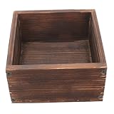 HEMOTON Blumenkasten Aus Karbonisiertem Holz Im Freien Rustikal Inhaber...