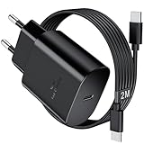 USB C Ladegerät mit 2M Handy Ladekabel, 25W Schnellladegerät mit...