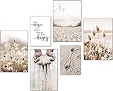 artpin® Moderne Poster Set - Bilder Wohnzimmer Deko Schlafzimmer - Pampas...