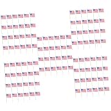 VICASKY 120 Stück Teiliges Handgehaltene Kleine Amerikanische Flaggen mit...