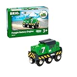 BRIO World 33214 Batterie-Frachtlok - Grüne Batterie-Lok mit...