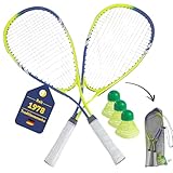 BEST SPORTING Power Badminton-Set I Federball-Set mit 2 Schläger...