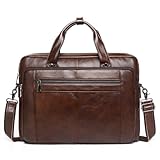 BAIGIO Herren Aktentasche Leder Laptoptasche Business Handtasche...