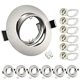 Wondlumi 6er Set LED Einbaustrahler Rahmen GU10 Einbauleuchten Schwenkbar...