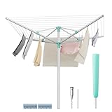SONGMICS Wäschespinne, Wäscheständer, höhenverstellbar, 50 m...