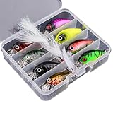 8pcs Minnow Fischerei Köder Kunststoff Künstliche Köder Topwaters...