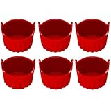 6 Silikon-Auflaufförmchen für Heißluftfritteusen, zum Kochen für...