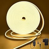 CCILAND LED Strip 10M, 24V Neon Streifen Dimmbar 2700k, Silikon Flexibel...