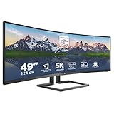 Philips 498P9 - 49 Zoll DQHD Curved Monitor, höhenverstellbar (5120x1440,...
