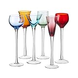 Hagen Grote Edelstein-Farben-Likörset, 6-tlg., mundgeblasen, sechs...