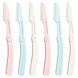 WOLMIK 6 Stück Augenbrauenrasierer Faltbarer, Augenbraue Rasierer Shaper,...