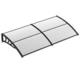 COSTWAY Vordach für Haustür 199 x 99 cm, Überdachung aus Aluminium und...