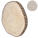 Cepewa Baumscheibe Holzscheibe │ Paulownia Naturprodukt 44x2,5cm...