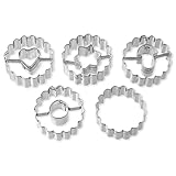 Dr. Oetker Plätzchen Ausstecher Linzer 5er Set – Ausstechformen White...